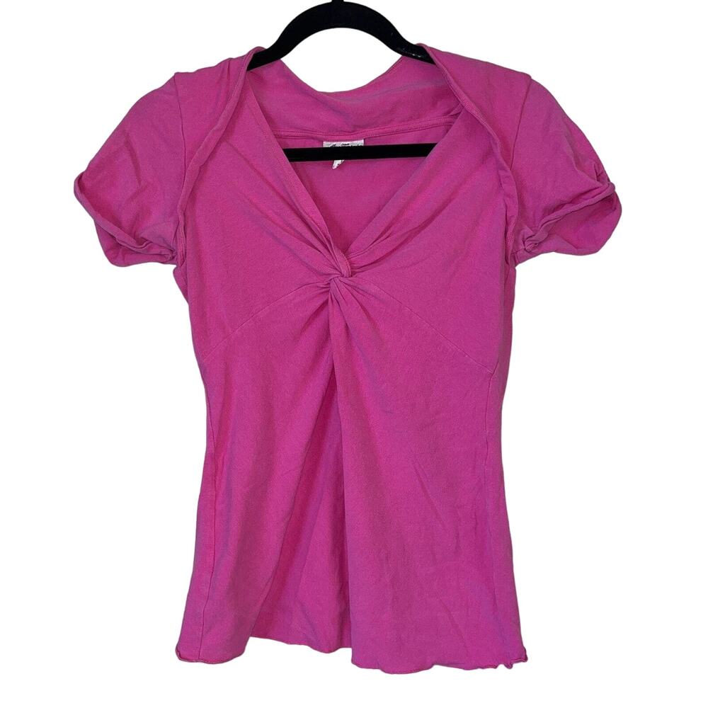 Alice Temperley for Target Womens Sz M Short Sleeve Pink V Neck Shirt